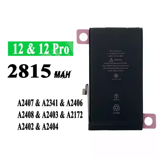 Nagelneuer Akku A2479 für iPhone 12,iPhone 12pro