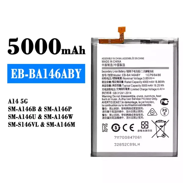 Nagelneuer Akku EB-BA146ABY für Samsung A14 5G