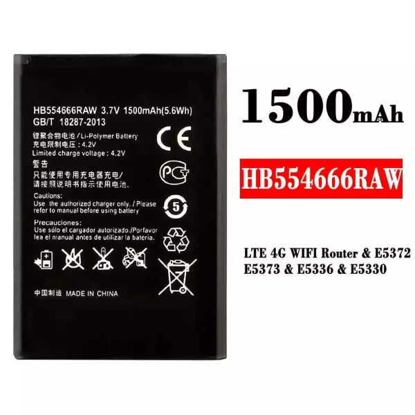 Nagelneuer Akku HB554666RAW für HUAWEI LTE 4G WIFI Router / E5372 / E5373 / E5336 / E5330