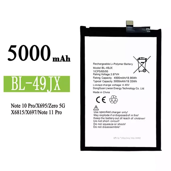 Nagelneuer Akku BL-49JX für Infinix Note 10 Pro / Note 11 Pro / Zero 5G