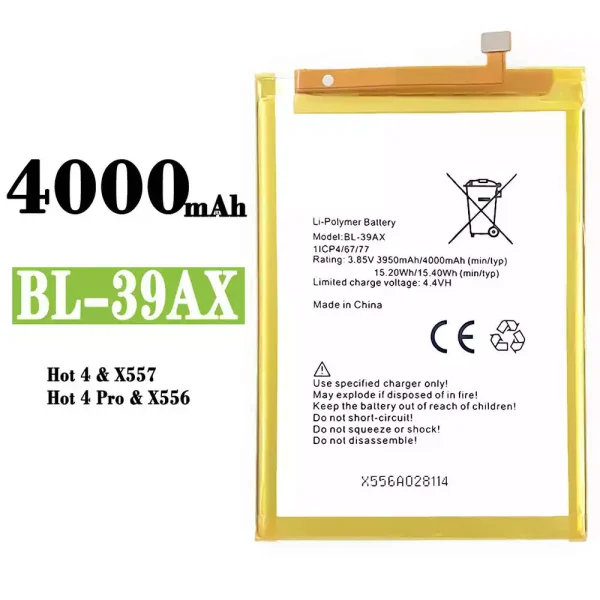 Nagelneuer Akku BL-39AX für Infinix Hot 4 /Hot 4 Pro