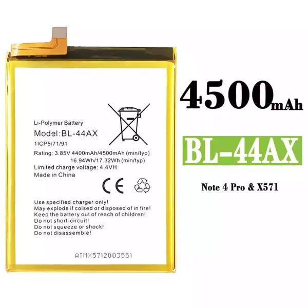 Nagelneuer Akku BL-44AX für Infinix Note 4 Pro