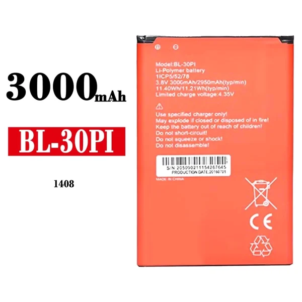 Nagelneuer Akku BL-30PI für ITEL 1408