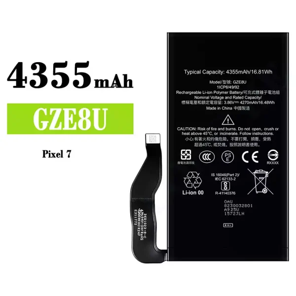 Nagelneuer Akku GZE8U für Google Pixel 7