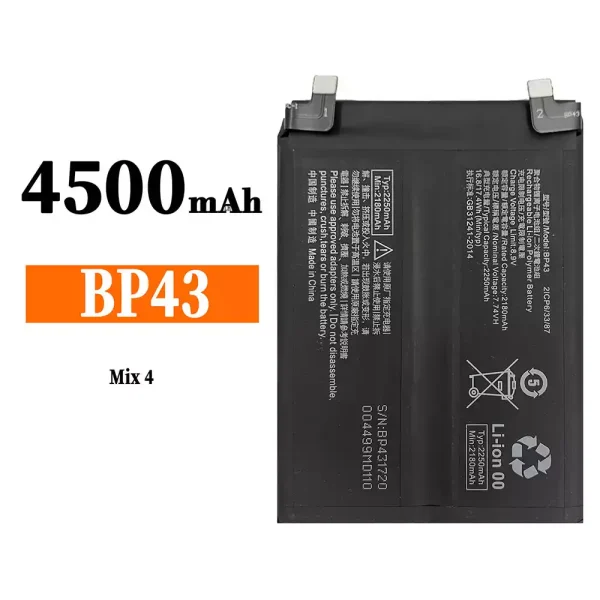 Nagelneuer Akku BP43 für Xiaomi Mix 4