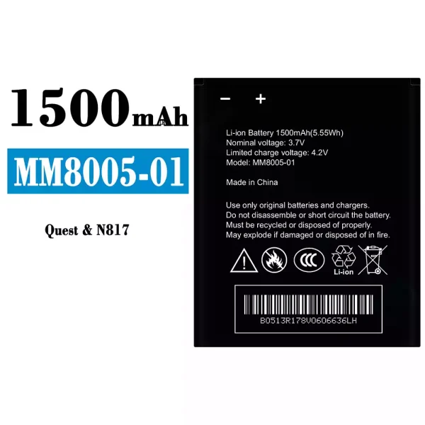 Nagelneuer Akku MM8005-01 für ZTE Quest/N817