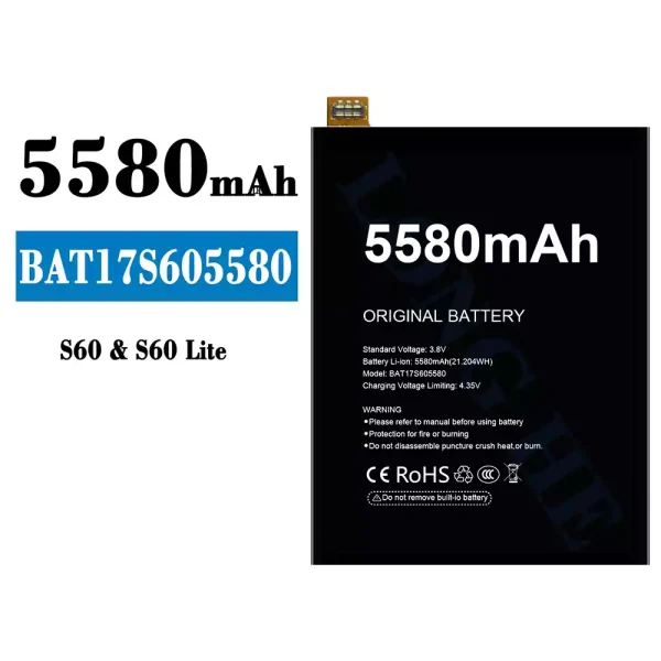 Nagelneuer Akku BAT17S605580 für Doogee S60/S60 Lite