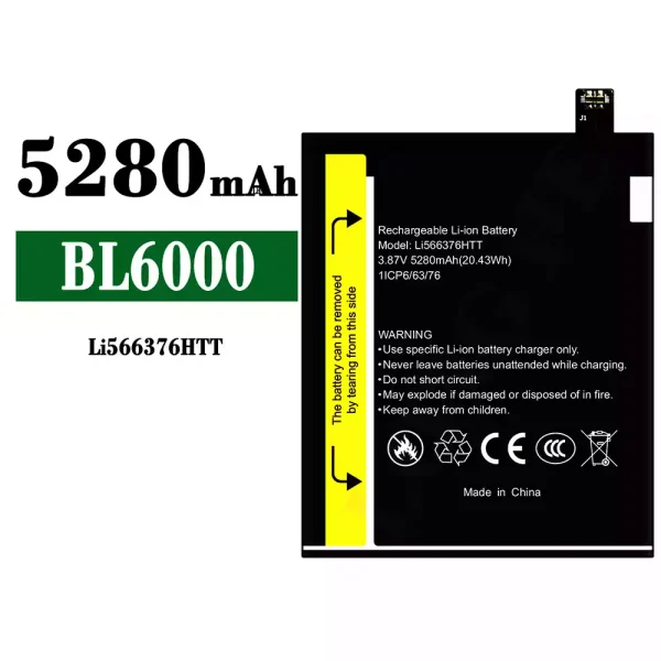 Nagelneuer Akku Li566376HTT für Blackview BL6000
