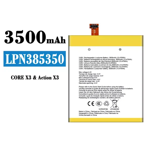 Nagelneuer Akku LPN385350 für CROSSCALL CORE X3/Action X3