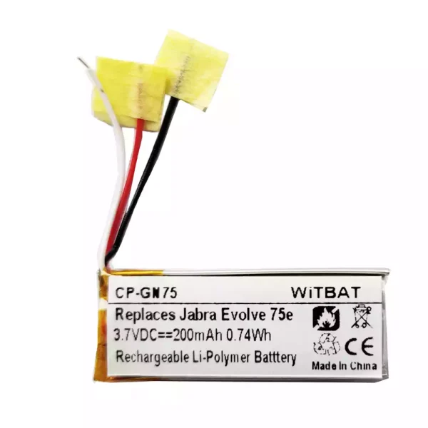 Nagelneuer Akku für Kopfhörer Jabra HSC100W,Evolve 75e,AHB621333H