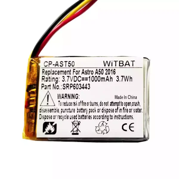 Nagelneuer Akku für Kopfhörer Astro A50,Astro A20,Astro A38,HyperX Cloud Core Wireless