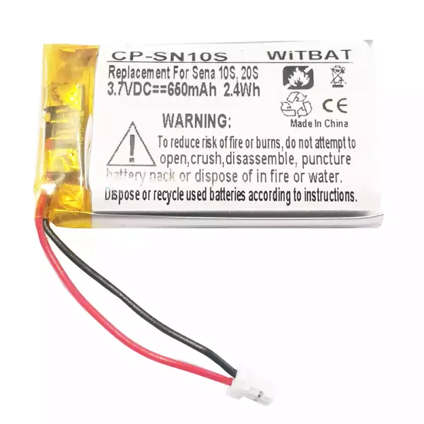 Nagelneuer Akku für Kopfhörer Sena 10S,20S,Sena 30K SP46,Sena Tufftalk Lite,Sena 10S-01,Sena 20s-01,Sena 20s evo,Sena 30K-01D,802540