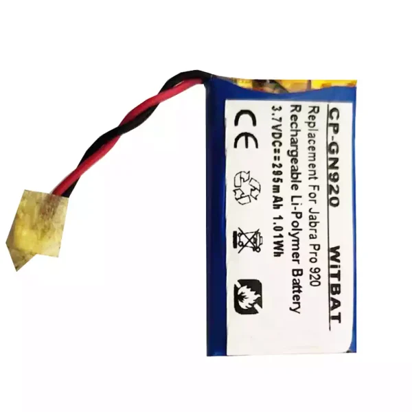 Nagelneuer Akku für Kopfhörer Jabra Pro 900,Pro 920,Pro 923,Pro 930,Pro 935,AHB512229PS