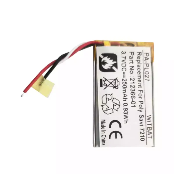 Nagelneuer Akku für Kopfhörer Plantronics Savi 7210,Savi 7220,S7210T,S7220T