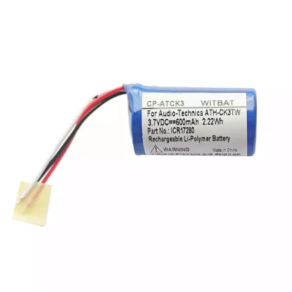 Nagelneuer Akku für Kopfhörer Audio-Technica ATH-CK3TW Ladecase,ICR17280